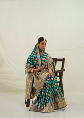 Teal Art Silk Saree